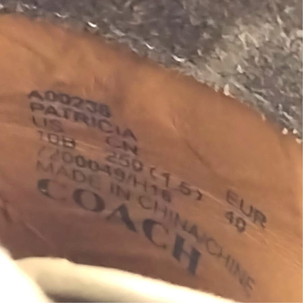 Coach | Dark Olive Green Suede "Patricia" Ankle Boots 10B - Picture 11 of 14